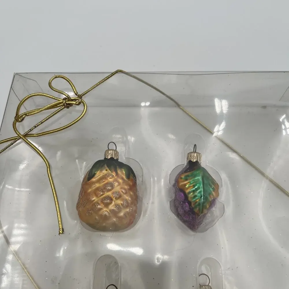 Oberfrankische Mini Glass Fruit Shaped Glass Christmas Ornaments Poland